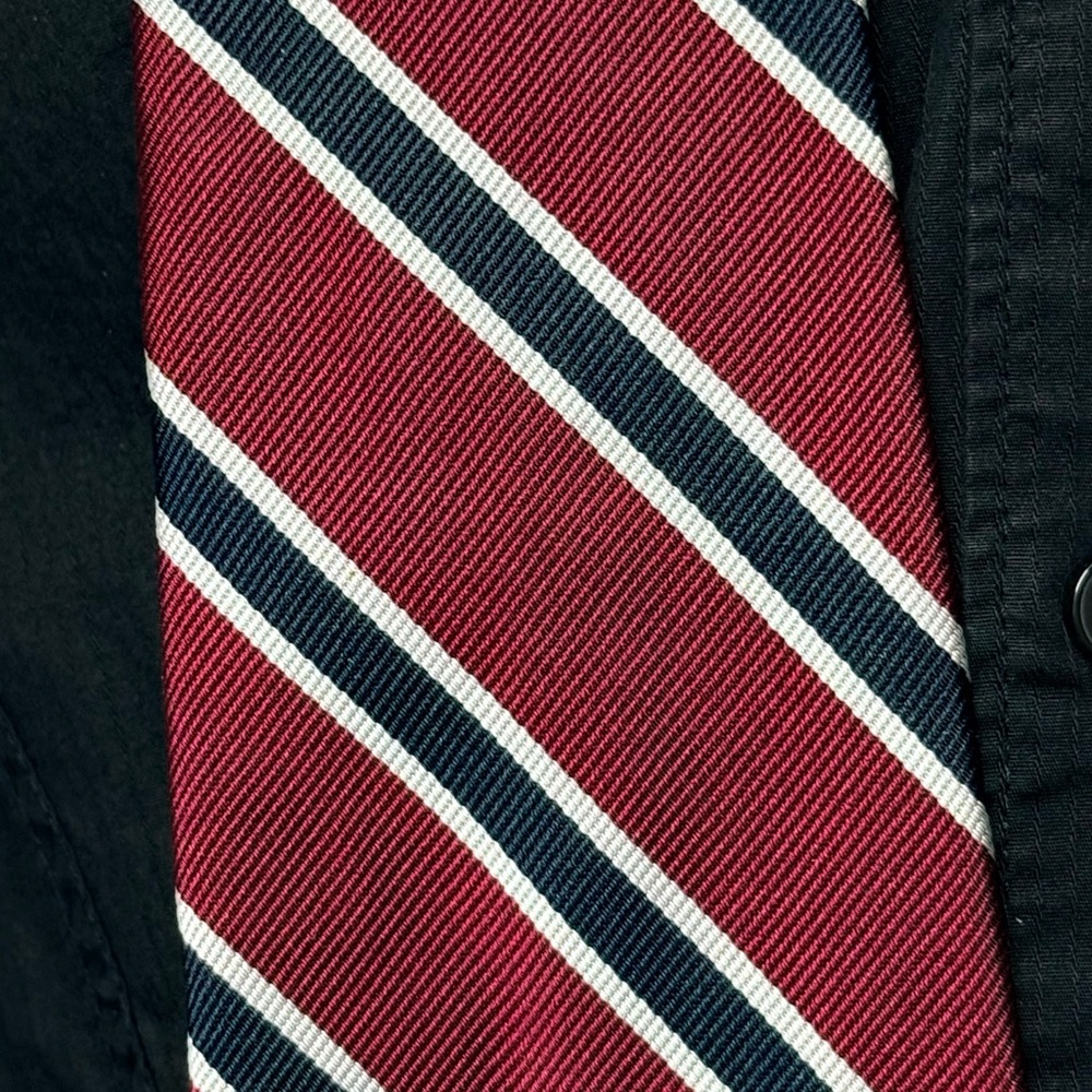 Robert Talbott Red and White Striped Tie